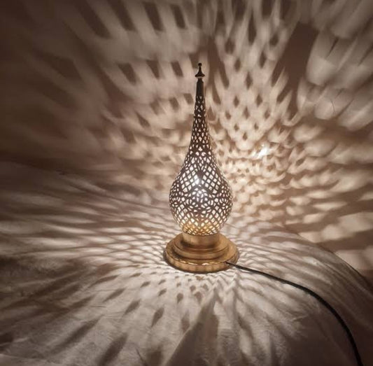 Brass Decorative Metal Table Lamp – Moroccan & Oriental Elegance