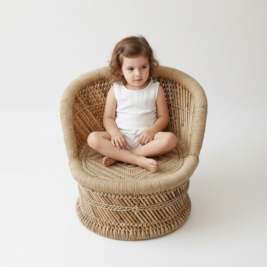 Beige Bamboo Baby Mudda Chair 18 Inch