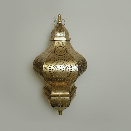 Ironic Finish Brass Moroccan Hanging Lamp
