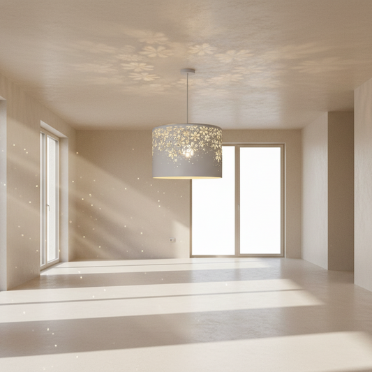 Modern interior design of a room with large windows and minimal decor.