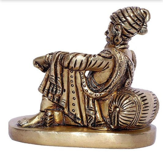 Brass Chhatrapati Shivaji Maharaj Idol Statue For Home, Office, Car, Table Decor