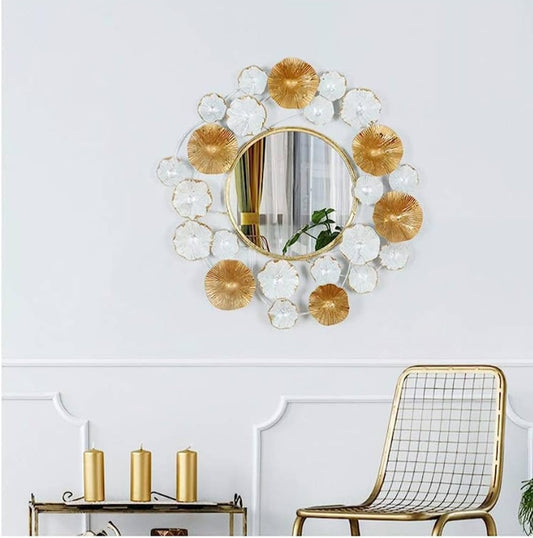 Modern Floral Design Wall Mirror