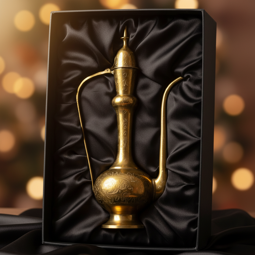 Luxury Golden Brass Tea and Coffee Pot 11 Inch