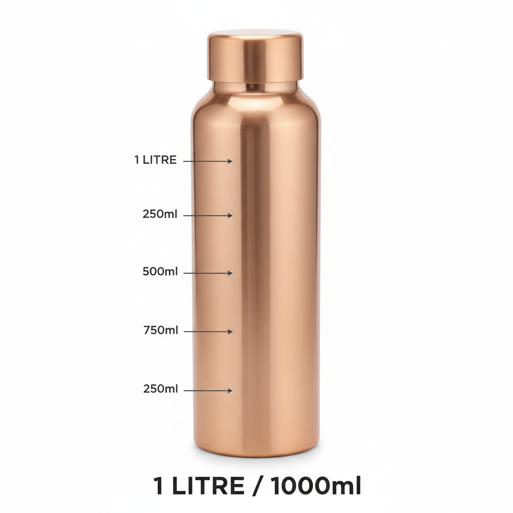 Pure Copper Ayurvedic Water Bottle 1000 ml