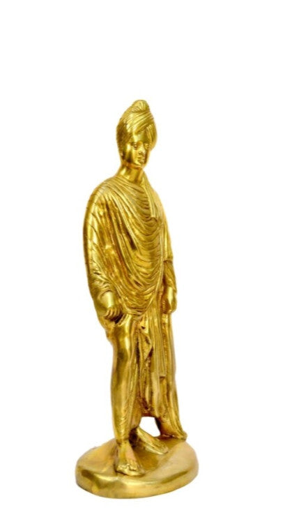Silver Gold Super Fine Toned Religious Swami Vivekananda Statue