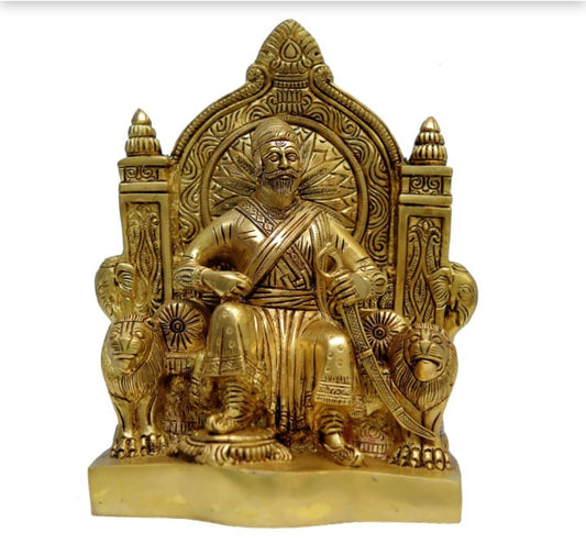 Chhatrapati Shivaji Maharaj Statue Sitting On Sinhasan