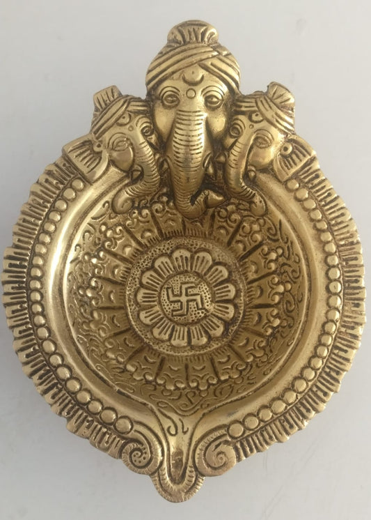 Ganesh Deepak – Decorative Brass Lamp (8 Inch, Super Fine Brass)