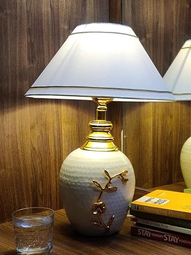 Metal Gold Leaf Table Lamp – Luxurious Designer Lighting