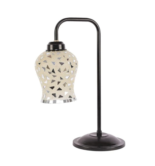 Multi Color Glass Table Lamp with Black Base