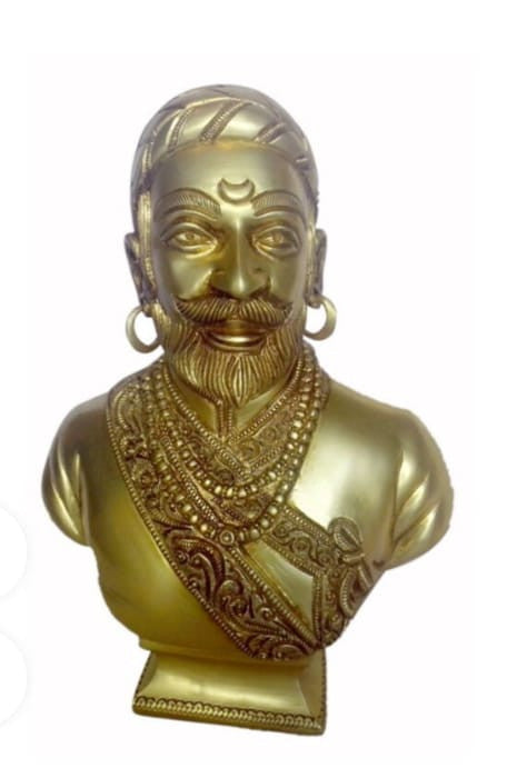 Elegant Brass Chatrapati Shivaji Maharaj Statue