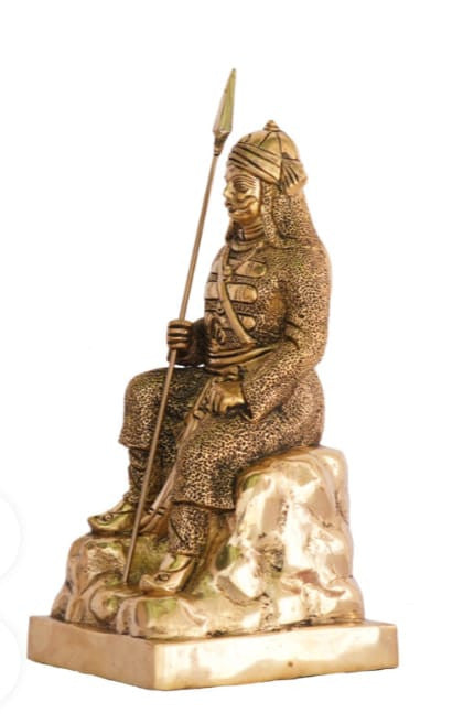 Brass Sitting Maharana Pratap