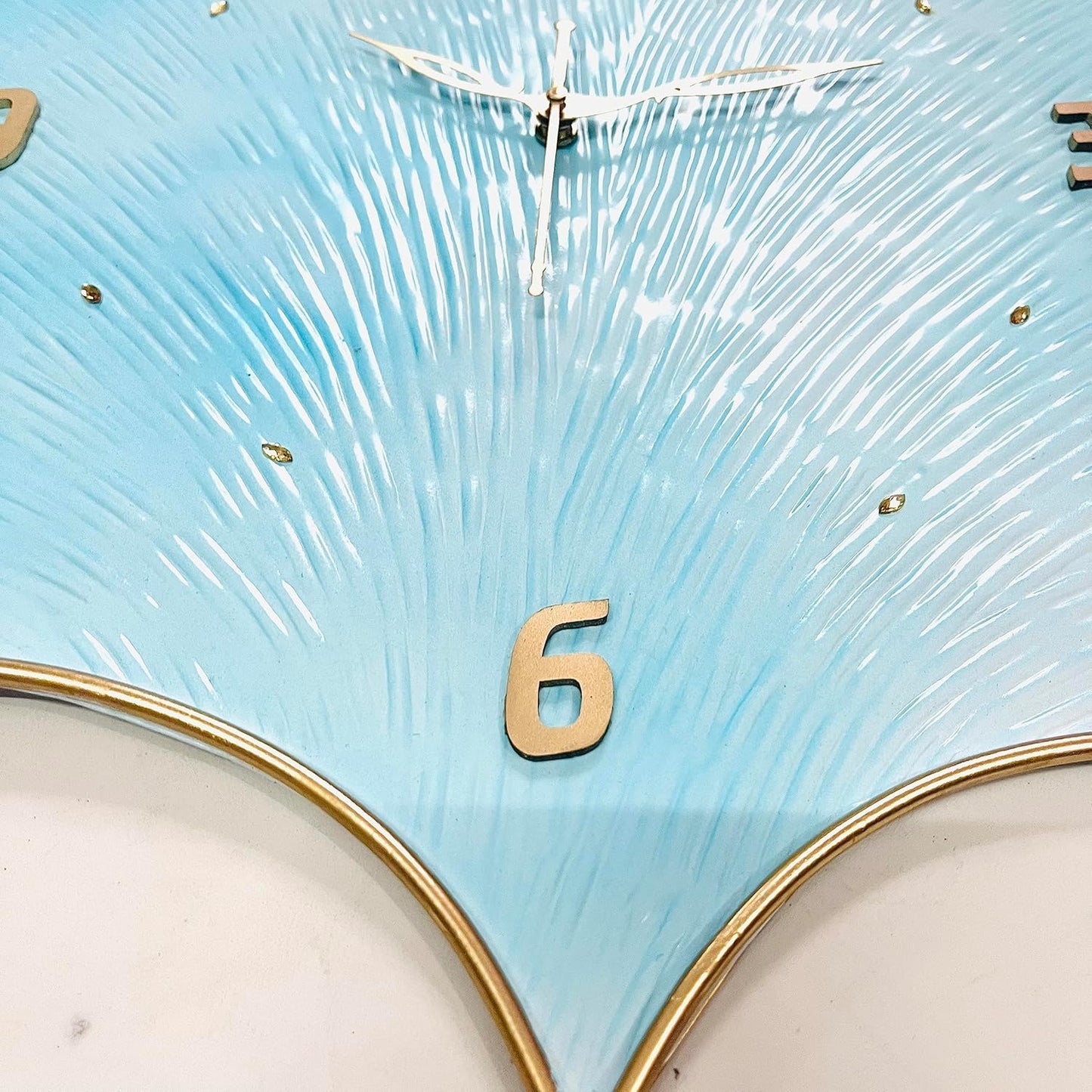 Decorative Iron Petal Wall Clock – Handcrafted Floral Metal Wall Decor - Brass Decors