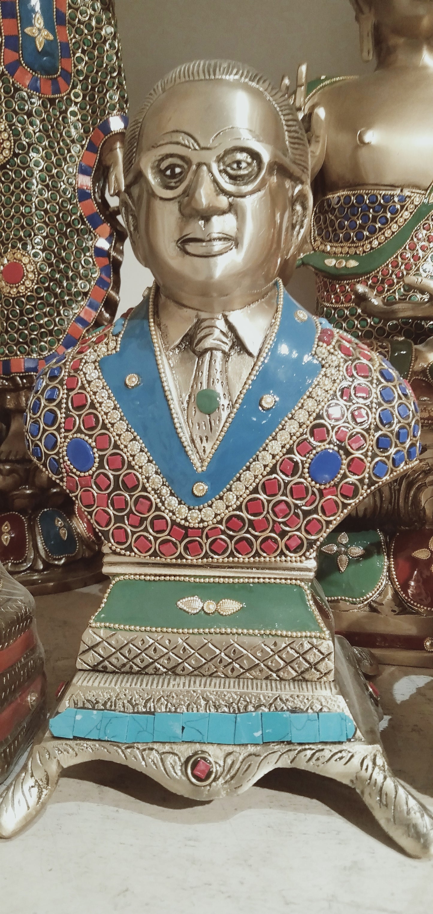 Brass Ambedkar Idol Statue For Home, Office Table Decor