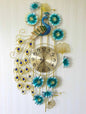 Metal 3D Designer Big Peacock Wall Clock