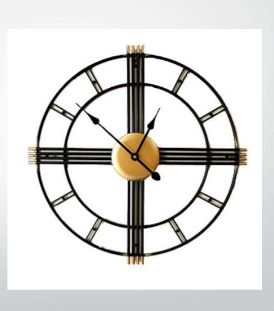 25-Inch Circle Metal Wall Clock – Elegant Decorative Timepiece
