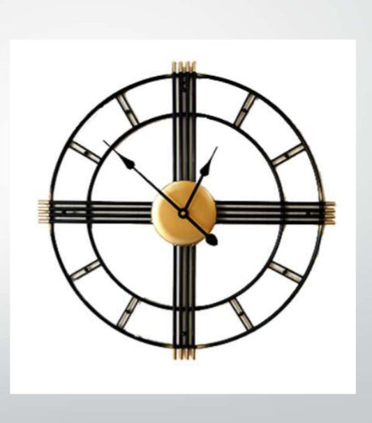 25-Inch Circle Metal Wall Clock – Elegant Decorative Timepiece
