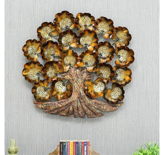 Meticulous Leaves Metal Wall Art With Led