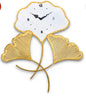 Designer Metal Leaves Shape Wall Clock