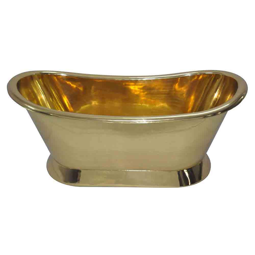66" Golden Pure Copper Freestanding Bathtub