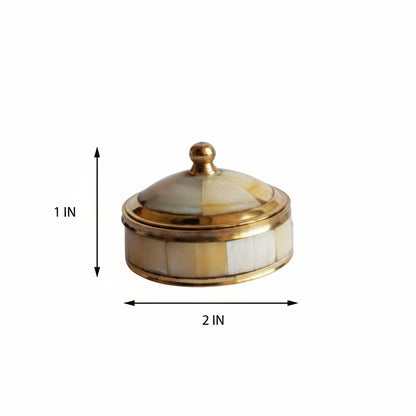 Decorative box with measurements on a white background