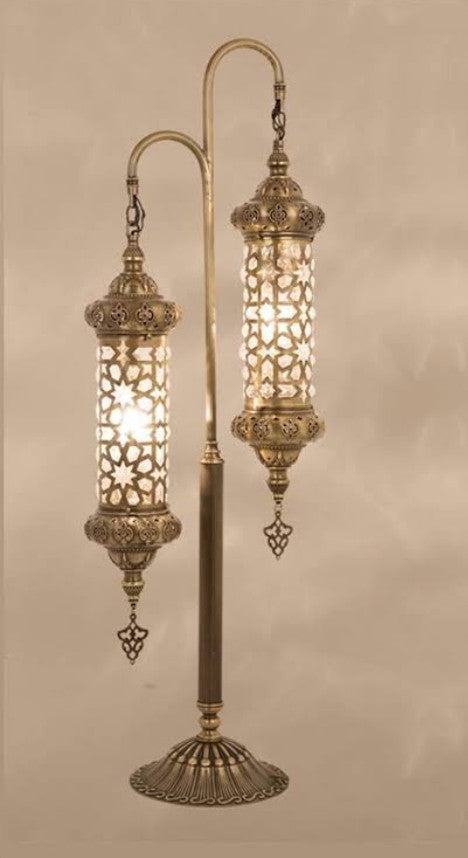 Double Arm Ottoman Floor Lamp – Elegant & Statement Lighting