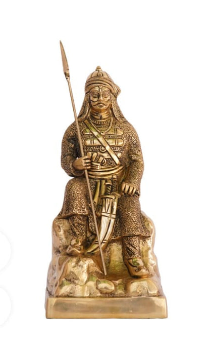 Brass Sitting Maharana Pratap