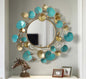 Modern Floral Design Wall Mirror