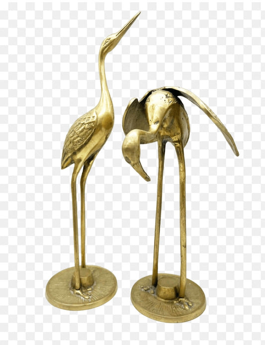 Elegant Brass Heron Statue – Symbol of Grace & Serenity