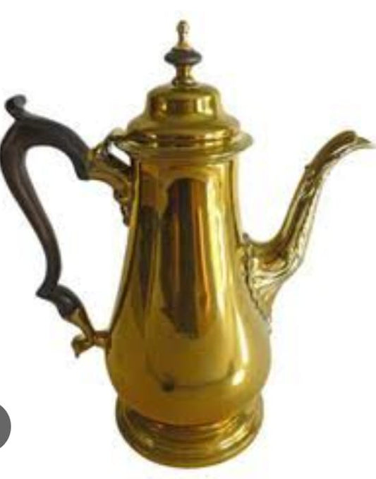 Brass Coffee Pot – Golden Finish (13 Inch)