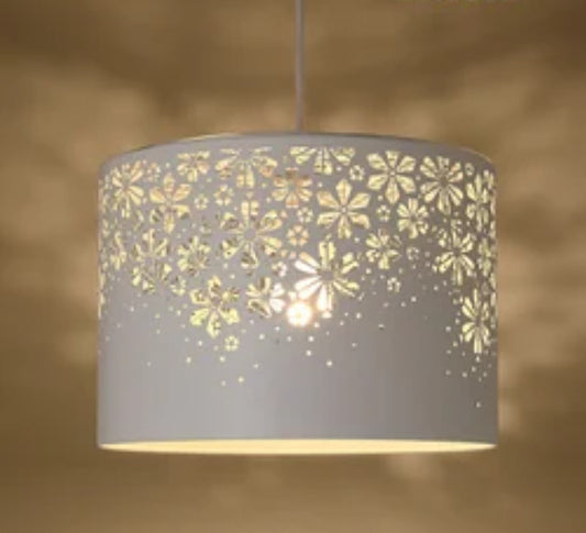 Metal Floral Shade Hanging Lamp – Elegant Pendant Light