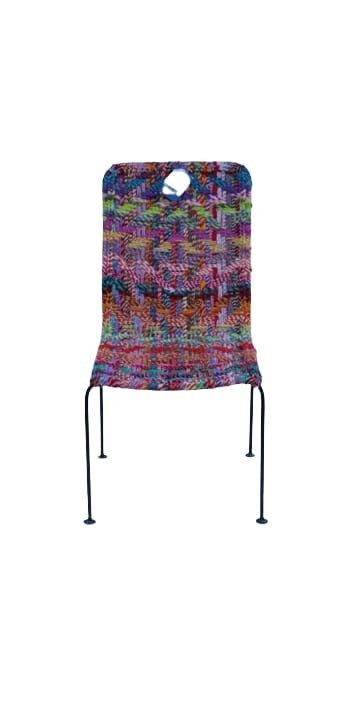 Handcrafted Iron Pipe Chair – Multicolour