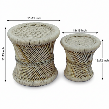 Bamboo Mudda Seating Set Beige Natural