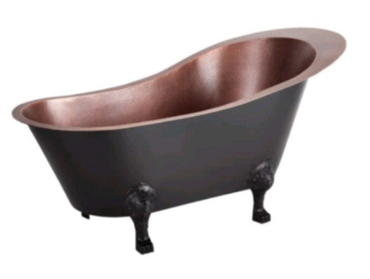 Luxury Black Copper Bathtub – Energy Efficient & Health-Enhancing