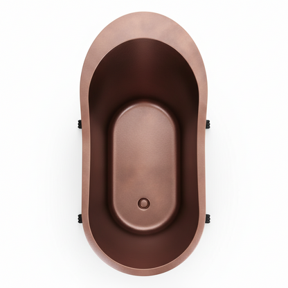 Bronze-colored bathtub on a white background