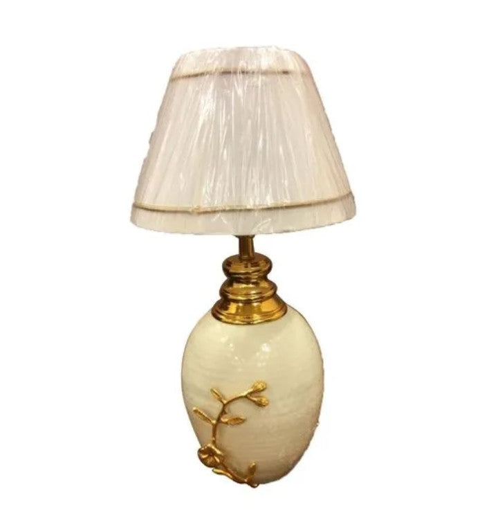 Metal Gold Leaf Table Lamp – Luxurious Designer Lighting