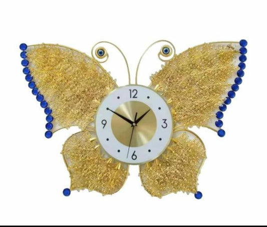 Metal Butterfly Wall Clock