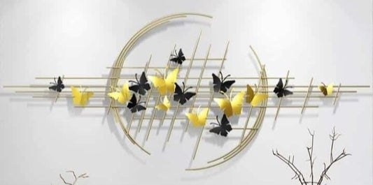 Designer Metal Butterfly Print Wall Art