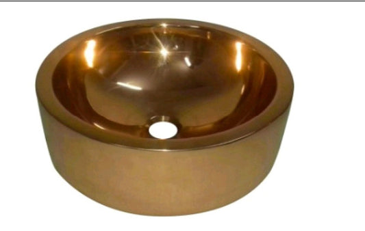 Double Wall Copper Basin – Shiny Polished Golden Finish and Lacquer