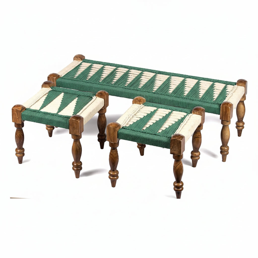 Backgammon table with green and white checkered board on a white background