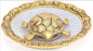 Metal Feng Shui Tortoise on Plate with Luxury Bellbet (3 × 5.5 Inch)