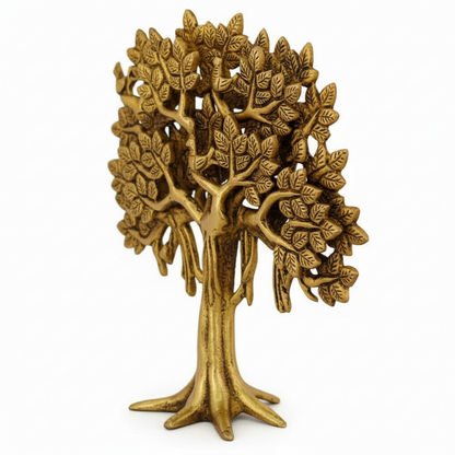Metal Kalpavriksha Tree Wall Hanging Vastu Decor - Brass Decors