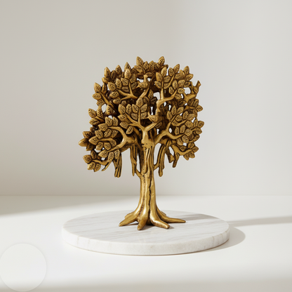 Metal Kalpavriksha Tree Wall Hanging Vastu Decor - Brass Decors