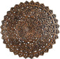 Medallion Tropical Bali Floral Wood Carved Wall Art Plaque