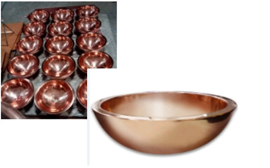 Double Wall Copper Wash Basin – Shiny Polished and Lacquered