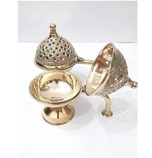 Dhoopdaan – Decorative Brass Incense Holder (8 Inch, Super Fine Brass)