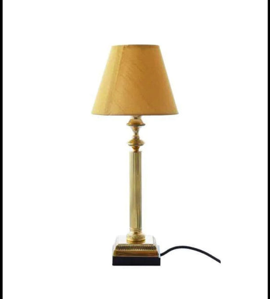 Metal Table Lamp with Golden Cone Shade – Elegant Designer Lighting