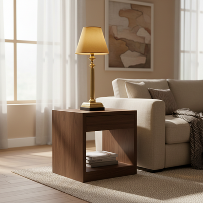 Metal Table Lamp with Golden Cone Shade for Elegant Home Lighting