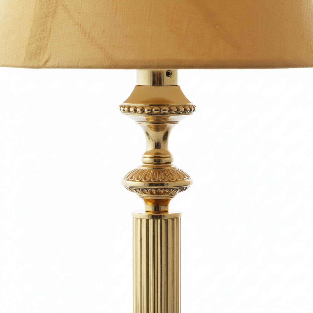 Metal Table Lamp with Golden Cone Shade for Elegant Home Lighting