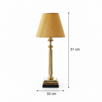 Metal Table Lamp with Golden Cone Shade for Elegant Home Lighting