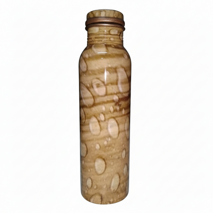 Bamboo-patterned water bottle on a white background